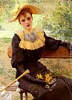 Vittorio Matteo Corcos Famous Paintings - In The Garden